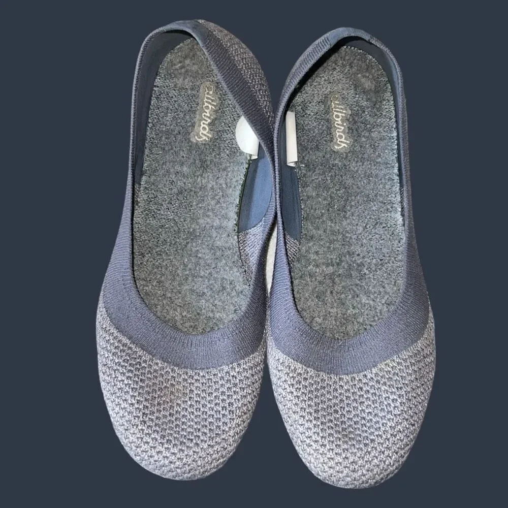 Women's allbirds Mist Dark Grey Sole Tree Breezer Ballet Flats Size 8.5